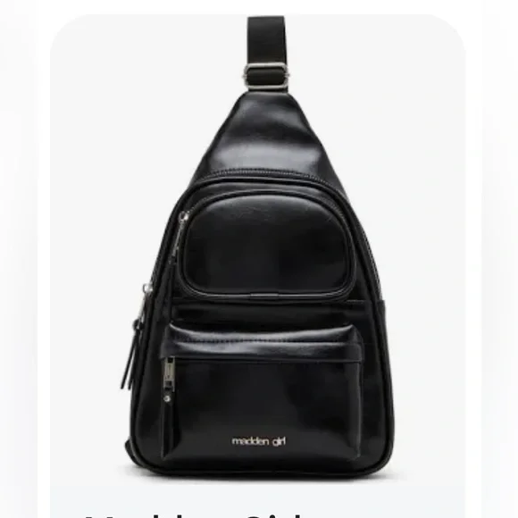 Madden girl black sling bag with adjustable strap - Picture 6 of 6